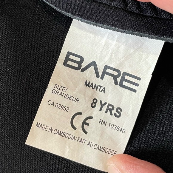 BARE Manta Kids Purple & Black Wetsuit Size 8yrs - Picture 6 of 10